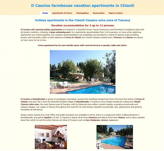 Casa Il Cascino vacation apartments Montefioralle