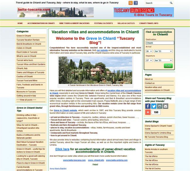 Travel guide to Chianti and Tuscany, Italy